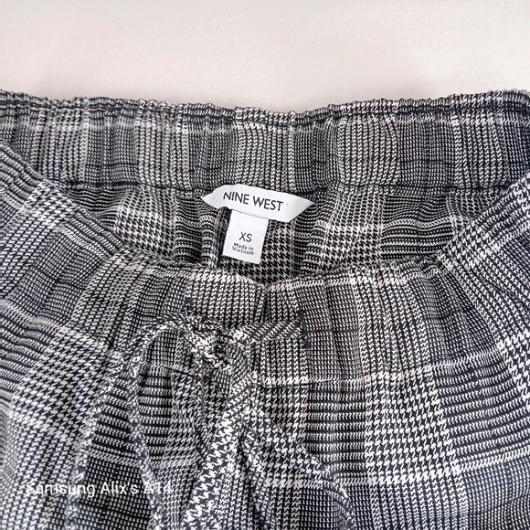 Nine West Pants - Nine West Womens Dress Pants Business Casual Plaid Elastic Waist Houndstoot XS